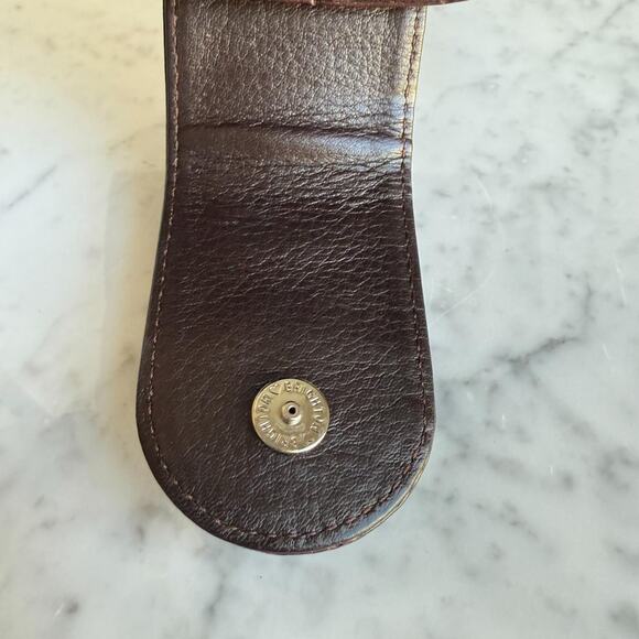 Brighton Croc Embossed Leather Organizer Crossbody Purse Brown - Picture 6 of 7